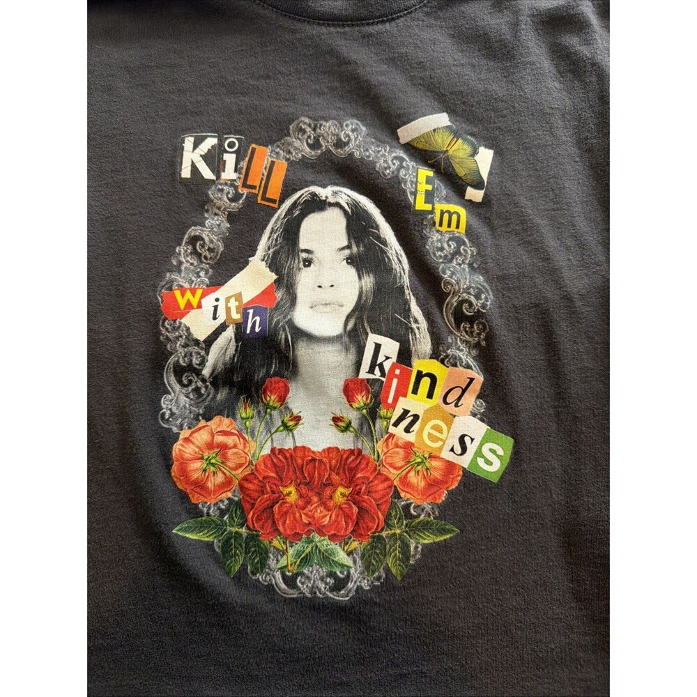 Selena Gomez Kids Graphic T-Shirt 3T Charcoal Gray Kill Em With Kindness-239